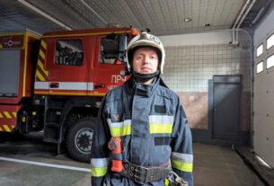 Andriy, a Ukranian firefighter from Chernihiv. © Andriy Evmenenko