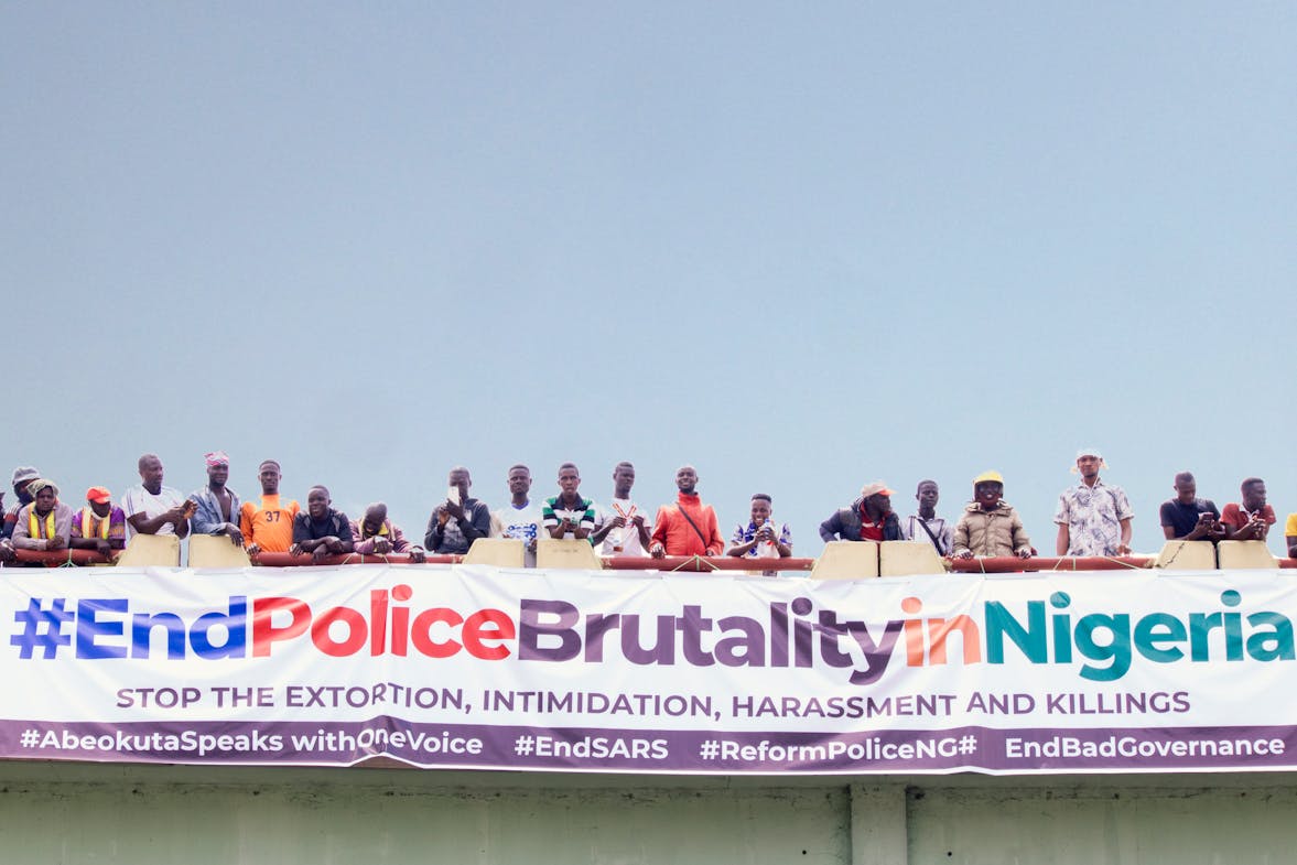 Photo by Damilare Adeyemi : https://www.pexels.com/photo/people-protesting-police-brutality-in-nigeria-5675765/